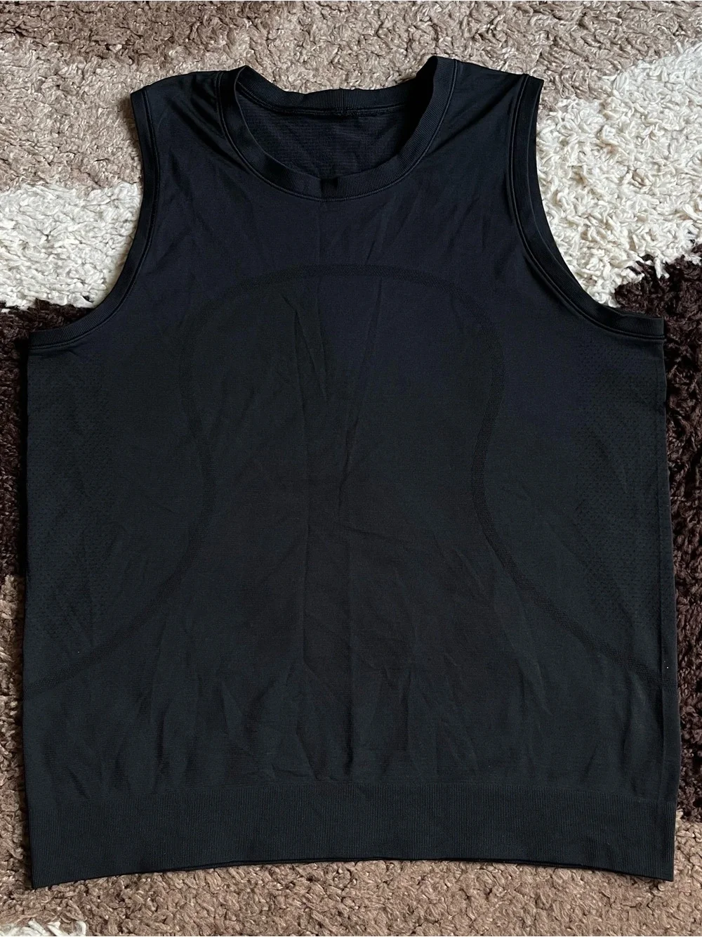 Lululemon Swiftly Relaxed Muscle Tank Top Sz 8 In Black / Black